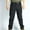 Black, variant on Men's Slim Straight Cargo Pants with Belt Closure and Patch Embellishment for Outdoor Outdoor Lifestyles and Utility