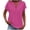 Hot Pink, variant on T Shirts for Women 2026 Summer Short Sleeve V Neck Cotton Linen Dressy Casual Office Work Tshirt Blouse
