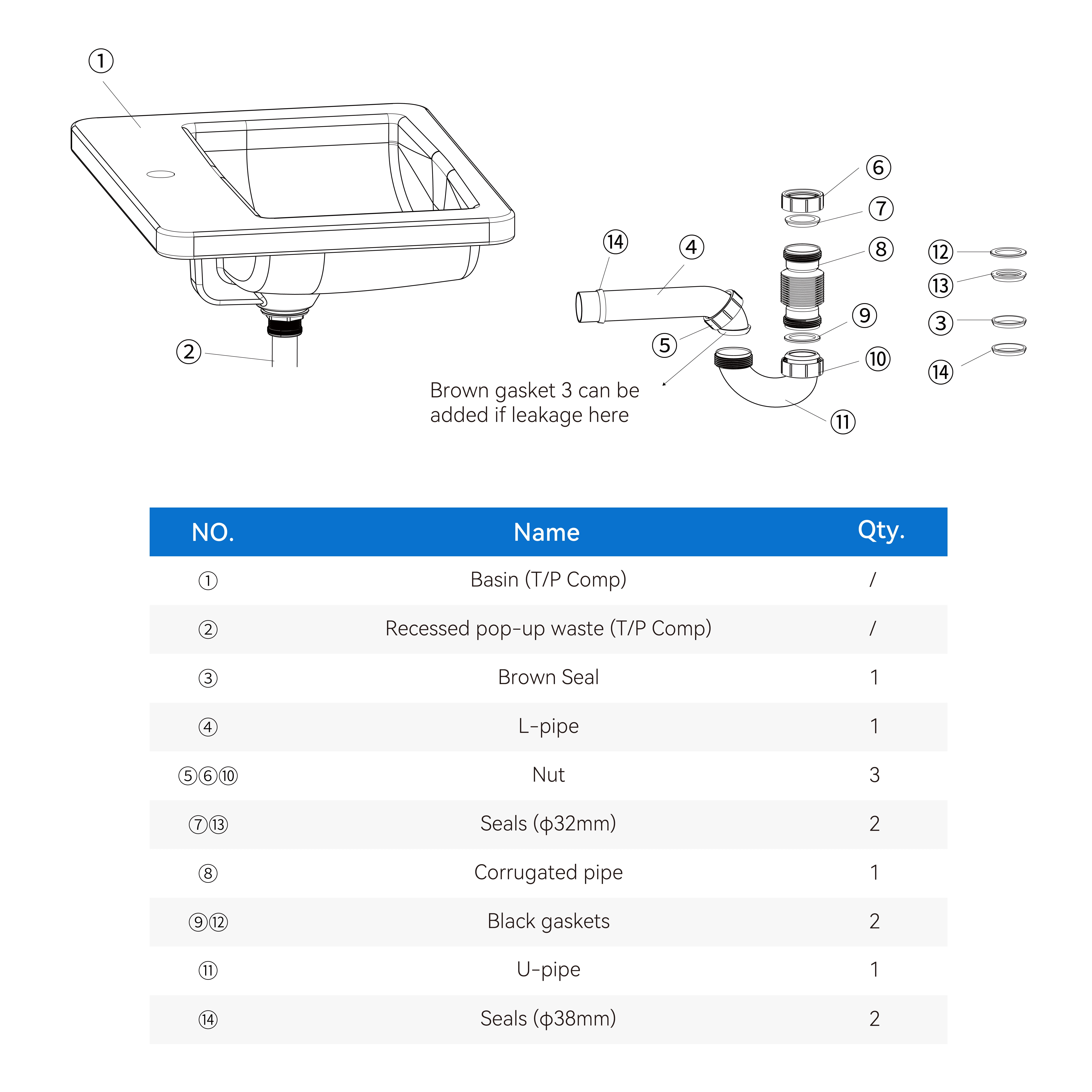 Mainstay's Kitchen & Lavatory Drain P-trap Assembly