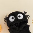 thumbnail image 6 of Cjfdfy Newborn Baby Boy Girl Halloween Spider Costume Outfit Fuzzy Sleeveless Hood Wing Romper Halloween Animal Party Clothes Cute Halloween Cosplay Outfit 0-18 Months, 6 of 9