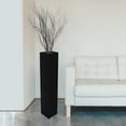 thumbnail image 5 of 30 inch Tall Rectangular Wooden Modern Floor Vase - Sleek Contemporary Decor Accent for Living Room, Bedroom, Hallway and Entryway - Handcrafted Decorative Display Piece with Elegant Design, 5 of 5