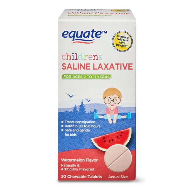Equate Children's Saline Laxative Chewable Tablets, Watermelon Flavor