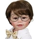thumbnail image 4 of Charlie Brooks Muñeca Bebé Reborn Realista de 22" - Cuerpo Totalmente Suave de Vinilo Que Se Puede Posar con Atuendo, Zapatos, Gafas de Sol, Chupón, Botella y Pañal - Regalo para Mayores de 3 Años, 4 of 7