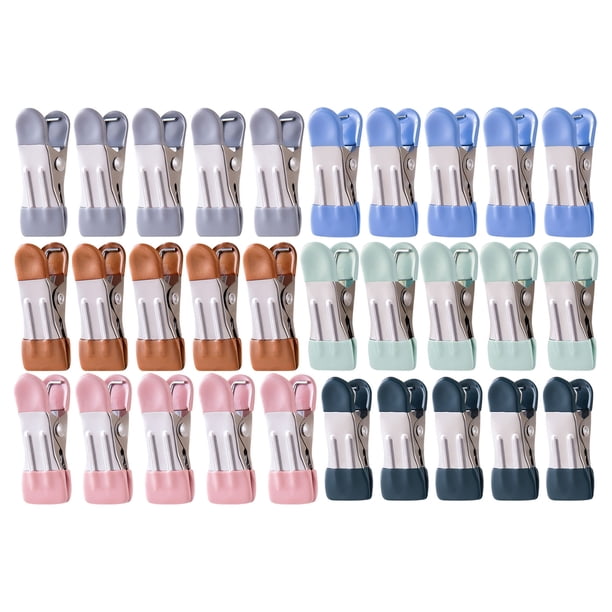 ¡Venta caliente! Paquete de 30 pinzas de metal resistentes de 2,17 pulgadas para secado de fotos, calcetines para lavandería, clips para bolsas de alimentos, cocina