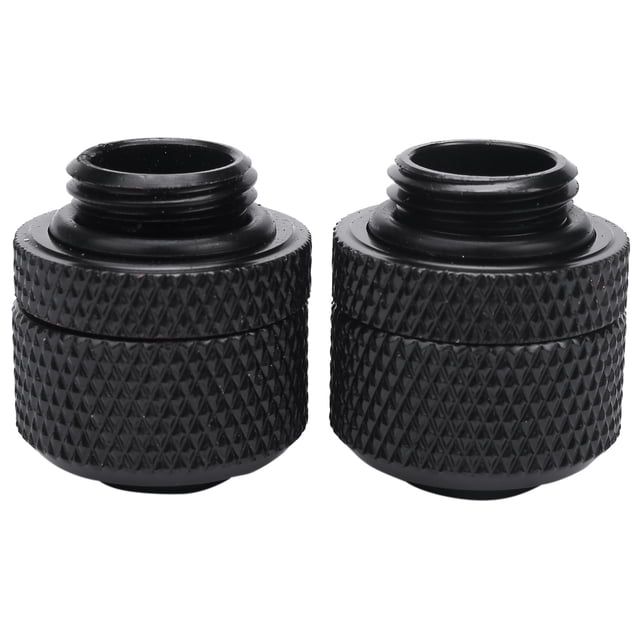 2Pcs Water Cooling Fittings G1/4 External Thread For 9.5X12.7Mm Soft Tube Computer Cooling System Connector Black