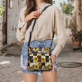 thumbnail image 5 of Kuiaobaty Sunflower Bee Plaid Print Crossbody Bag for Women, Lightweight Casual Vegan Leather Sling Purse with Smooth Zipper, Multi Pocket Travel Shoulder Handbag, Waterproof Hobo Bag Crossbody, 5 of 7
