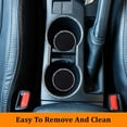 thumbnail image 5 of Posavasos para coche, 2 piezas universales para portavasos de coche, inserto de silicona antideslizante de 2,75 pulgadas, con cristales brillantes y accesorios para coche para mujer (blanco), 5 of 5