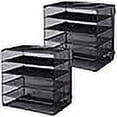 thumbnail image 3 of EASEPRES 5 Slot Mesh Desk Organizer Tray, File Paper Letter Folder Holder Desktop Paper Sorter Mail Organization Rack Storage Accessories, for Office Home School Classroom, Black, 2 Pack, 3 of 4