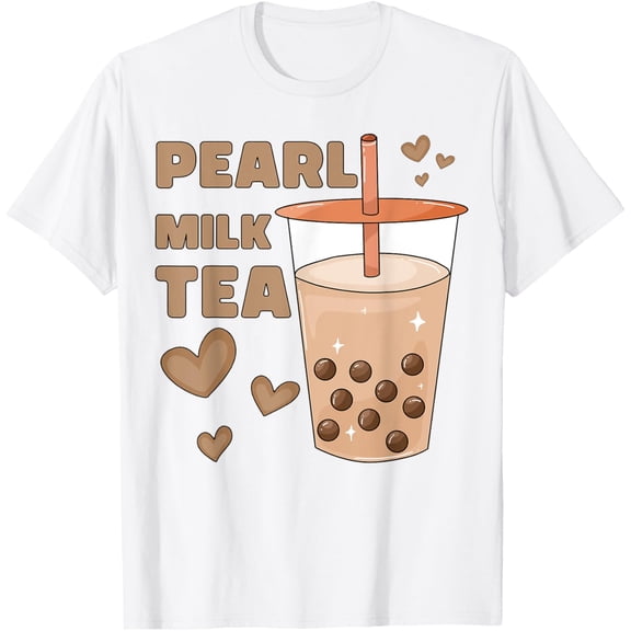 Exquisite and comfortable-Pearl Milk Boba Tea Kawaii Pearl Milk Tea Bubble Tea T-Shirt