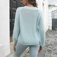thumbnail image 5 of IROINNID Reduced Womens Sweater Round Neckline Pullover Sweater Solid Color Loose Mid-Length Long Sleeve Tops Blouse Knitted Sweater, 5 of 5
