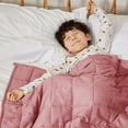 thumbnail image 3 of Gymax 20 lbs 60'' x 80'' Weighted Blanket w/ Bamboo Fabric Cover Pink, 3 of 8