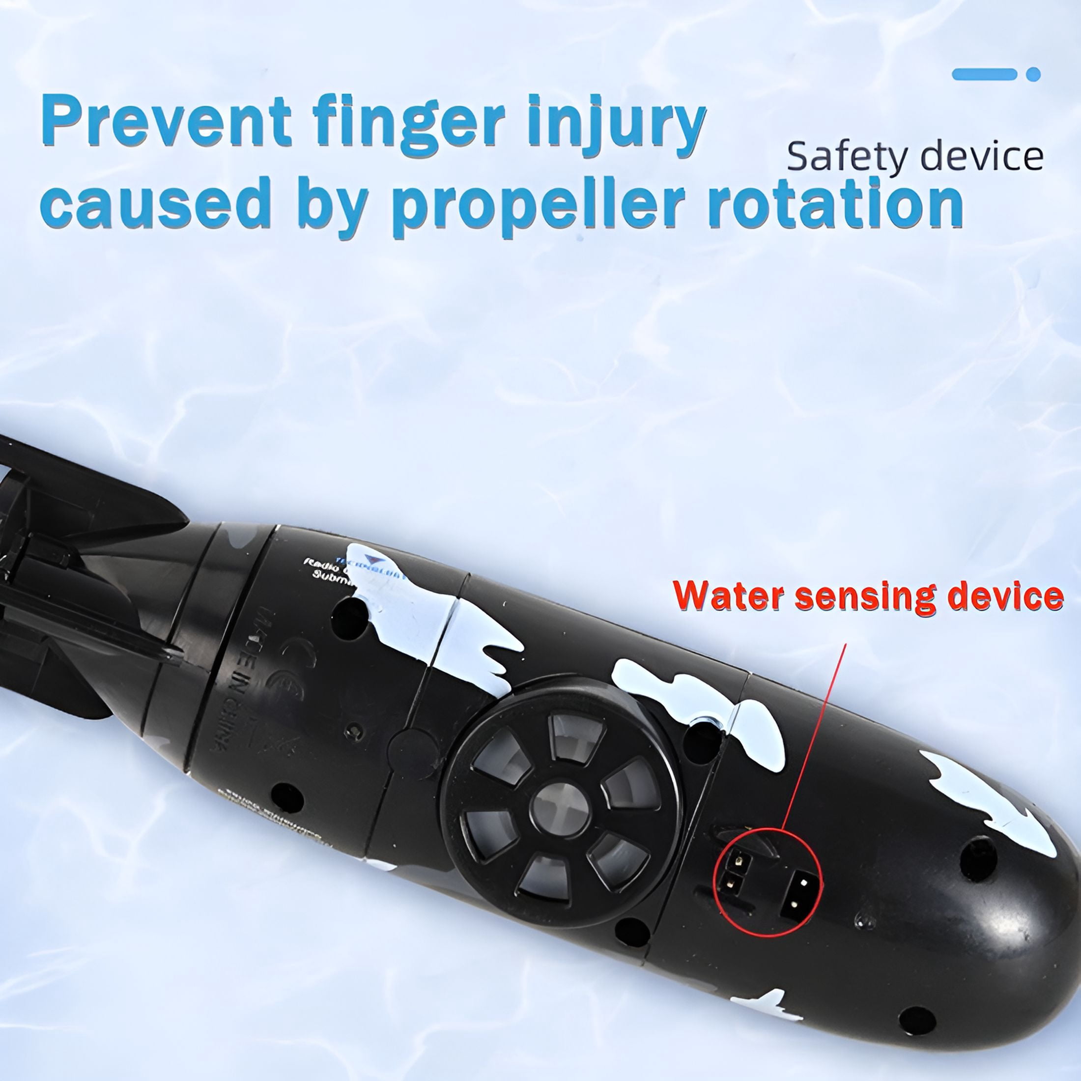 BESTSKY Mini Simulation Military Remote Control 6 Channel Submarine Toy Model (Black)
