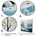 thumbnail image 3 of Designart "Blue White Modern Scandinavian Charm I" Landscapes Canvas Art Print, 3 of 5