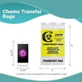 thumbnail image 3 of Pack of 1000 Chemo Transfer Bags, Clear 6 x 9. Zipper Printed Bags 6x9. Ultra Thick 4 mil. Polyethylene Bags for Health Needs. Biohazard signal. Clear Plastic Bags for Infirmaries., 3 of 7