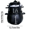 thumbnail image 5 of Mini Witch Cauldron Set - 4-Piece Black Cauldron with Handles for Halloween Candy, Kitchen Baking, and Halloween Witch Party Decorations(Black1,5X4In), 5 of 8