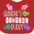 thumbnail image 4 of Inktastic Grandpa's Fishing Buddy with Colorful Fish Boys or Girls Baby Bib, 4 of 4