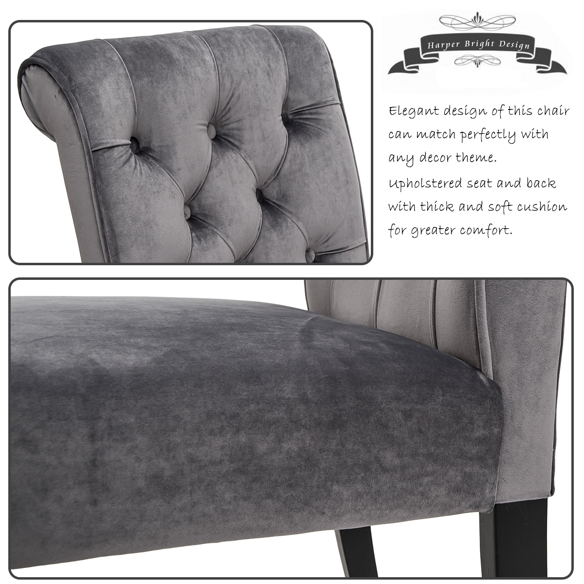 Kepooman Dining Chair, Set of 2, Gray Kepooman Dining Chair, Set of 2, Gray