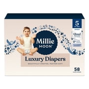 (2 pack) Millie Moon Luxury Diapers, Size 5, 58 Count (Select for More Options)