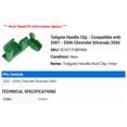 thumbnail image 2 of Tailgate Handle Clip - Compatible with 2001 - 2006 Chevy Silverado 3500 2002 2003 2004 2005, 2 of 2