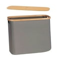 thumbnail image 4 of Portarrollos de papel higiénico multifuncional grande plegable con tapa gris, 4 of 9