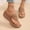 Brown, variant on Women's Wedge Sandals Thick Sole Toe Post Open Toe Comfort Slides Beach Summer Vacation Shoes
