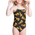 thumbnail image 3 of FOR U DESIGNS Pizza One Piece Bathing Suits for Girls 3-4 Years Old Quick Dry Off Shoulder Swimwear for Beach Swimming Pool Fashion Kids Toddlers Swimsuit, 3 of 6