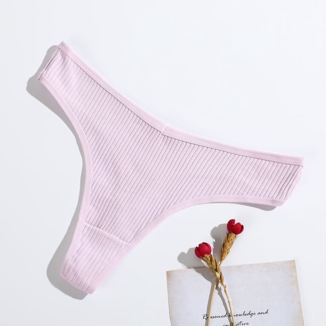 Tangas sexis de algodón puro para mujer, ropa interior femenina, pantalones en T de color liso a la moda, bragas con rosca para mujer, 12 unidades