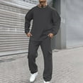 thumbnail image 5 of Men's Tracksuit 2 Piece Hoodies Casual Jogging Gym Sweat Suits Pullover Jogging Sweatshirts Cargo Pants Athletic Sweatsuits Sets - Dark Gray-04,S, 5 of 8