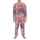 thumbnail image 3 of Fotbe Pastel Pink Beach Cafe Pijama de Hombre con Estampado de Manga Larga, Conjunto de 2 Piezas, Ropa de Dormir Suave y Cómoda con Bolsillos-Large, 3 of 7