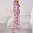 thumbnail image 3 of Fotbe pink Holiday Joy Pattern Long Sleeve Pajama Set for Women,Sleepwear Set,2-piece Loungewear Set,Soft PJs Comfy Nightwear with Pockets -Medium, 3 of 7