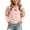 Pink, variant on NORO ARK Girls Blouse (0-10) Puff Long Sleeve Mock Neck Cute Bow Soft Fleece Casual Slim Polyester Tops Khaki Size 0T