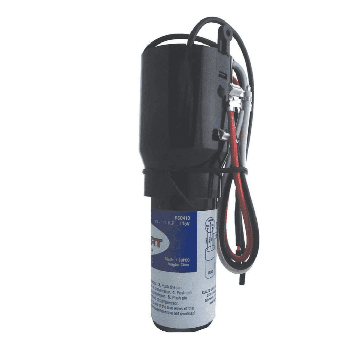Supco Hard Start Kit, Relay, Overload and Start Capacitor, 115 Volts