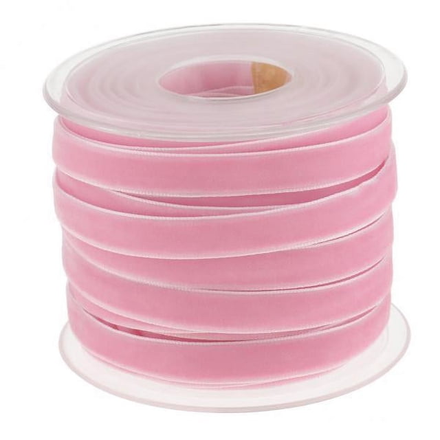 Tnarru 9-15pack 20 Yard 10mm Wide Velvet Ribbon Roll for Crafts Pink 15 Pcs