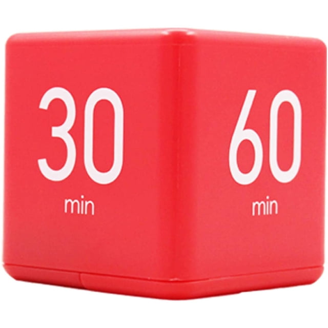Temporizador de cocina (rojo 15-20-30-60 minutos), temporizador de cubo, cronómetro y temporizador de cuenta regresiva para entrenamiento de clases de cocina en la cocina, reloj despertador digital