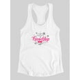 thumbnail image 3 of Friendship Day Pink Doodles Racerback Tank Women -Image by Shutterstock, Female x-Large, 3 of 4