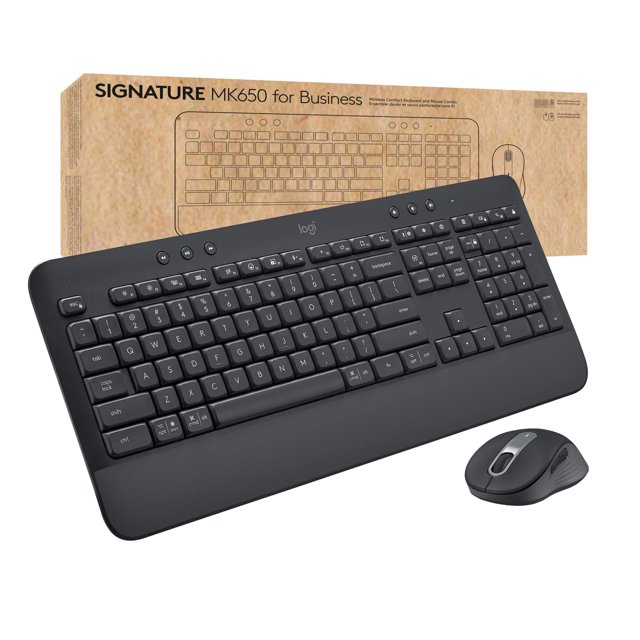Logitech Signature MK650 Combo for Business, Wireless Mouse and Keyboard, Logi Bolt, Bluetooth, SmartWheel, Globally Certified, Windows/Mac/Chrome/Li