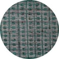 thumbnail image 1 of Ahgly Company Machine Washable Indoor Round Abstract Light Slate Gray Area Rugs, 3' Round, 1 of 7