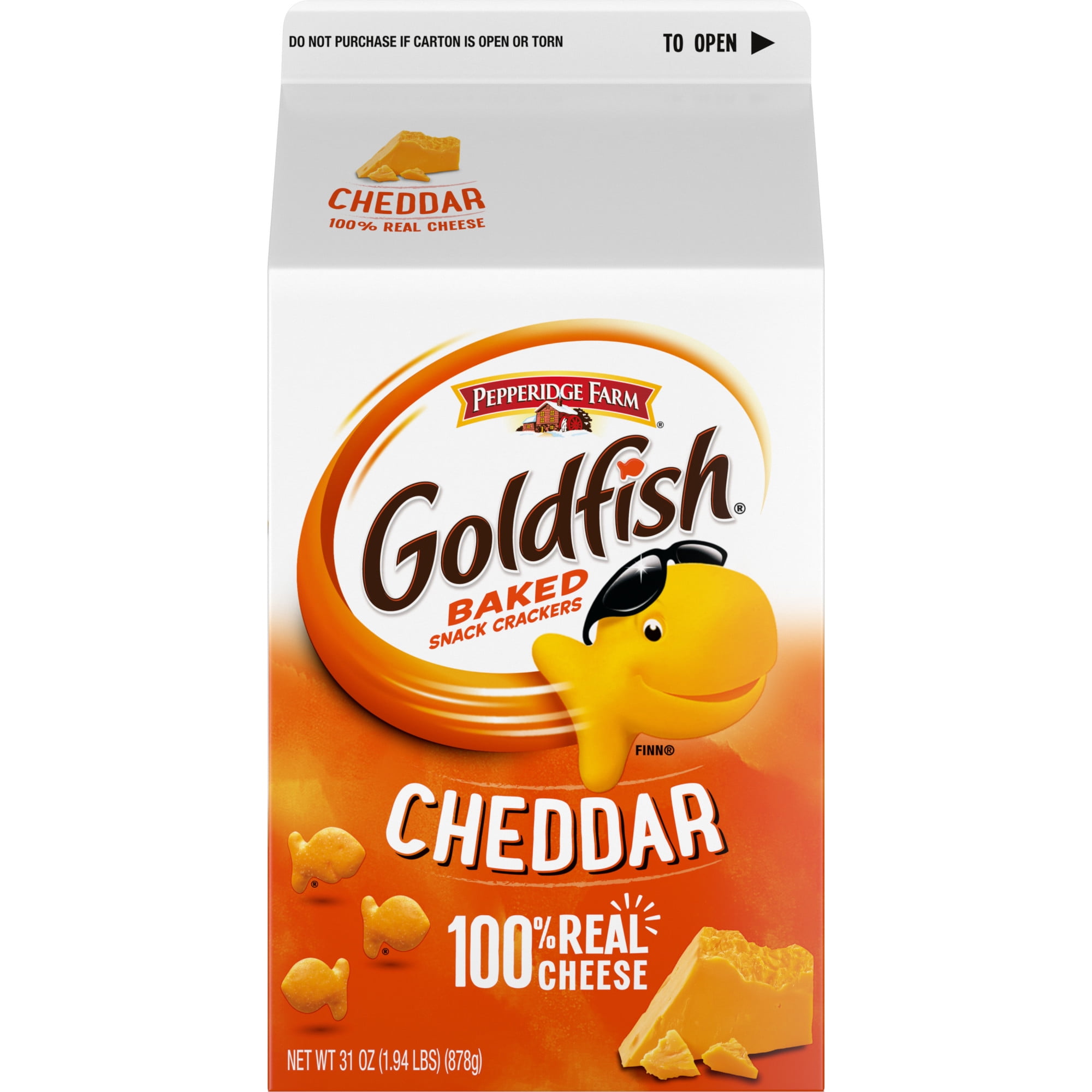 Pepperidge Farm Goldfish Crackers, Cheddar, 30-oz. Carton