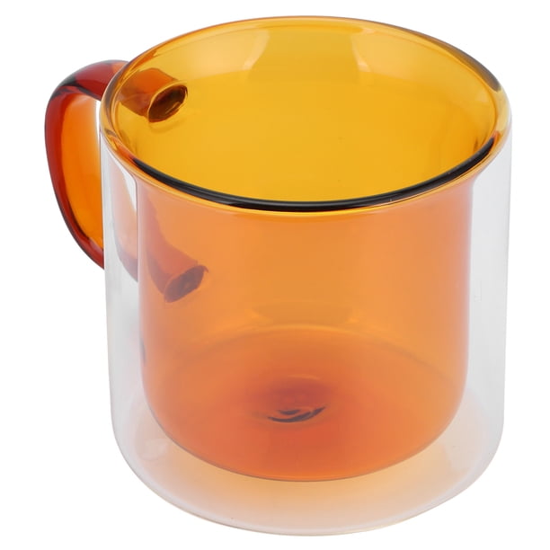 Taza de Café Transparente Resistente Al Calor de Doble Capa de 250ml Para El Hogar de la Leche