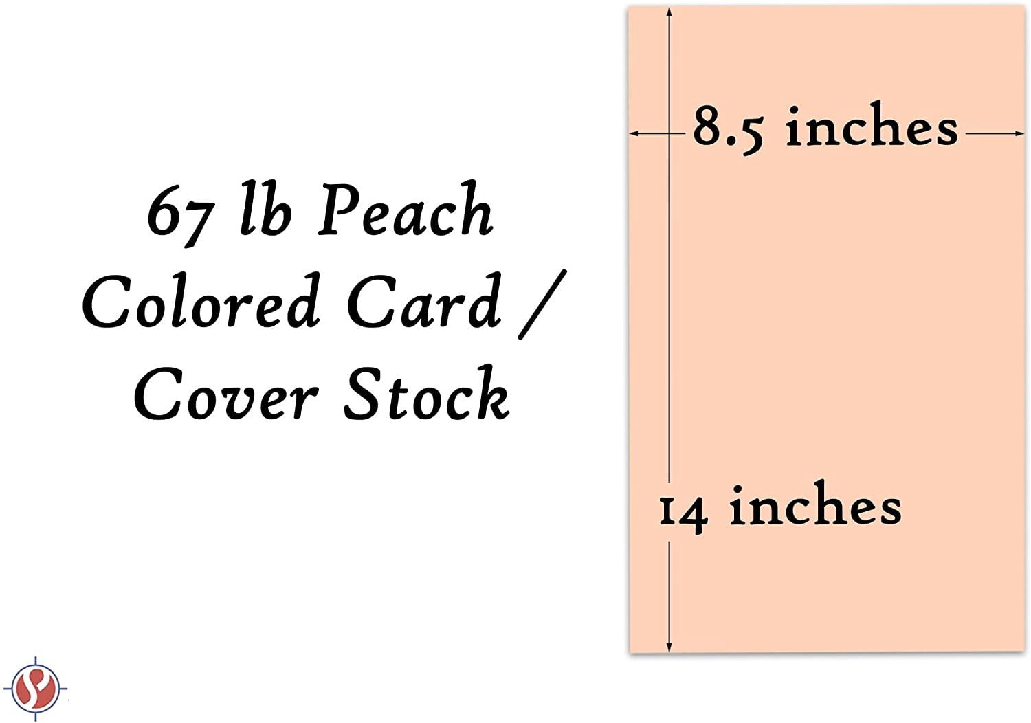 Peach Pastel Color Card Stock | 67Lb Cover Cardstock | 8.5" x 14" Inches | 50 Sheets Per Pack