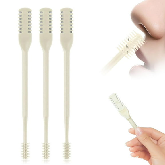 2-in-1 Nasal Hair Cutter, 2025 New Double Sided Nose Hair Knife, Portable Nostril Hair Remover Tool, 360° Rotating Nose Hair Trimmer with Ear Picker for Women and Men