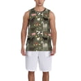 thumbnail image 4 of Gaeub Farm Animals Men's Mesh Basketball Jersey, Quick-Drying Sleeveless Top S-4XL, Loose Muscle Tank Top -Medium, 4 of 9