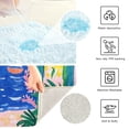 thumbnail image 3 of Yayeee Bath Rugs for Bathroom Floor Set of 2 Non Slip Fluffy Soft Absorbent Mat, Green Seaside, 3 of 7