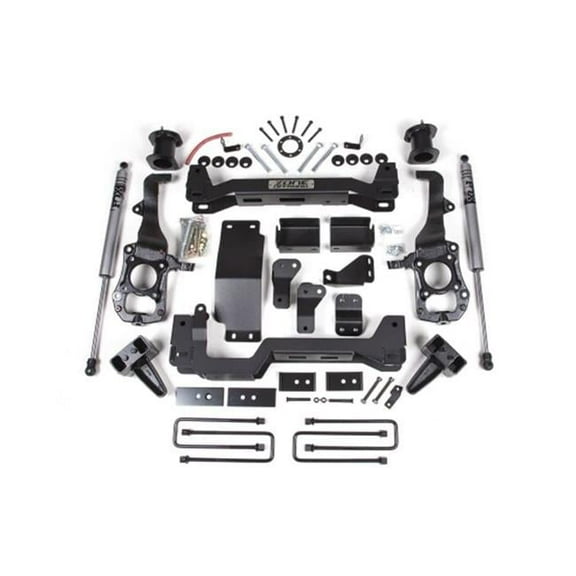 Zone Offroad 4 in. Front 2 in. Rear Suspension Lift System with Fox Shocks for 2021 Ford F150