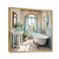 thumbnail image 2 of Designart "Farmhouse Bathroom beauty I" Bath & Laundry Floater Framed Wall Art Print, 2 of 7