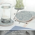 thumbnail image 2 of Thirstystone Drift Marks 4-Pack Round Absorbent Stone Coasters, 2 of 7