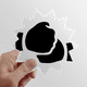 thumbnail image 1 of Salute gesto silueta patron Calcomanías solares de vinilo, 1 of 3