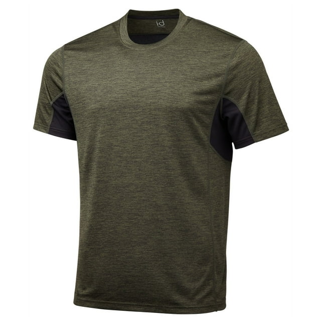 Camiseta básica de rendimiento de ideología para hombre, verde, grande