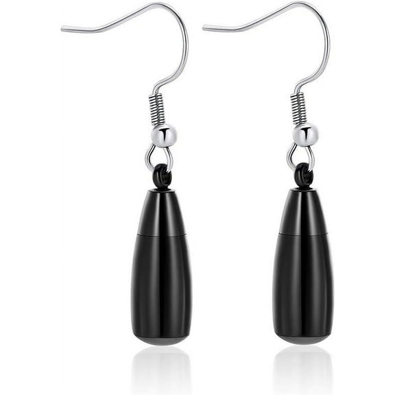 Teardrop Urn Dangle Earrings for Ashes Stainless Steel Drop Locket Cremation Pendant Keepsake Memorial Cremation Jewelry Urn Earrings for Ashes for Women