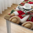 thumbnail image 4 of HAOXIT Cute Holly Leaves Rectangle Picnic BBQ Table Cloths Polyester for Kitchen White, 4 of 7
